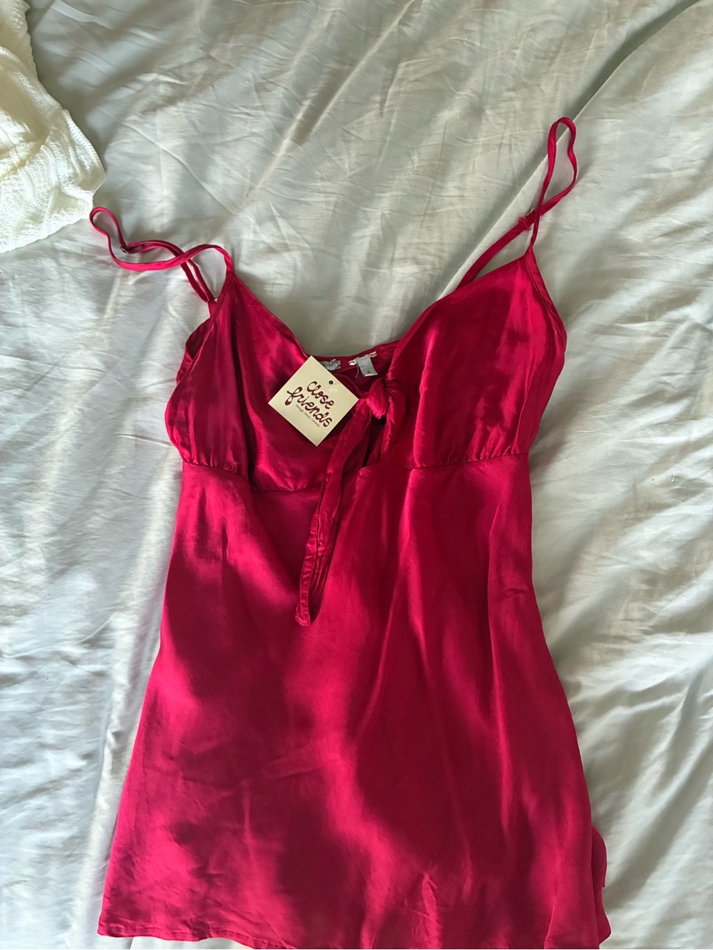 Vintage Intimissimi Silky Hot Pink / Red Tank